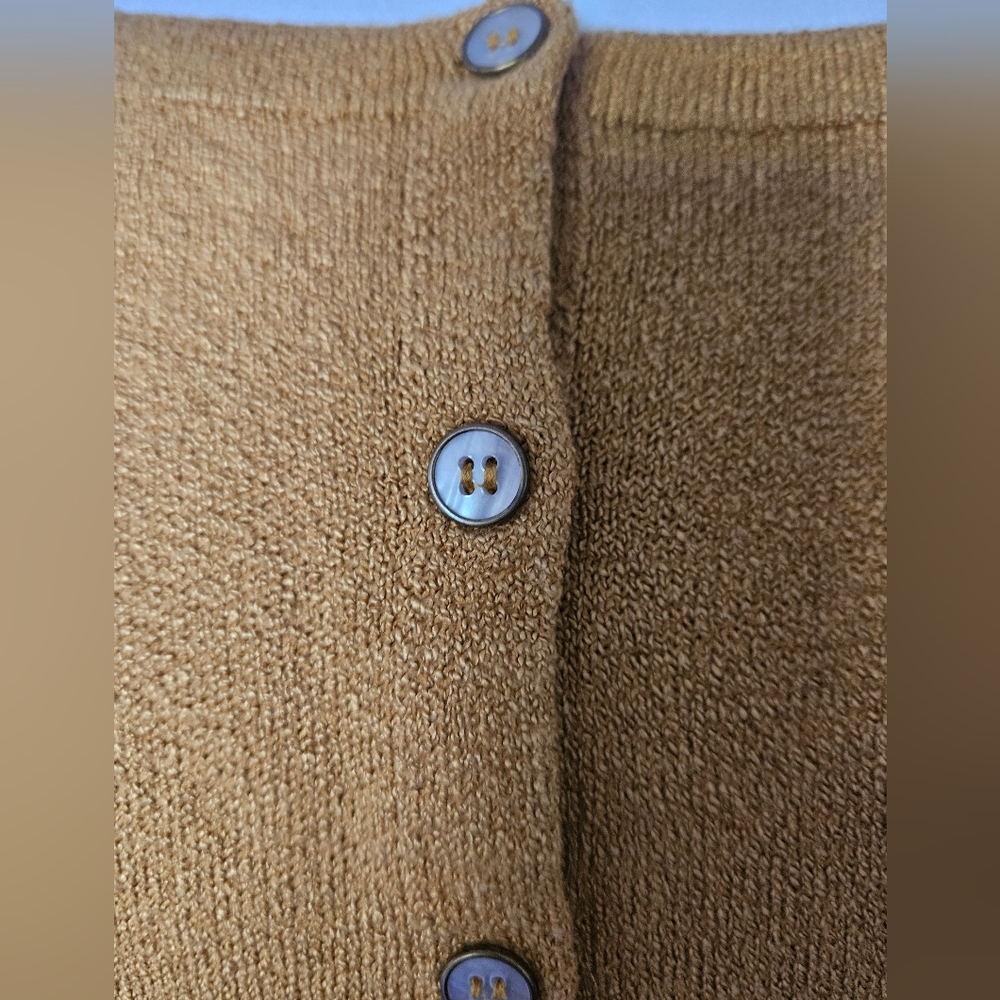 Mustard Yellow Button-Up Cardigan - Picture 3 of 5